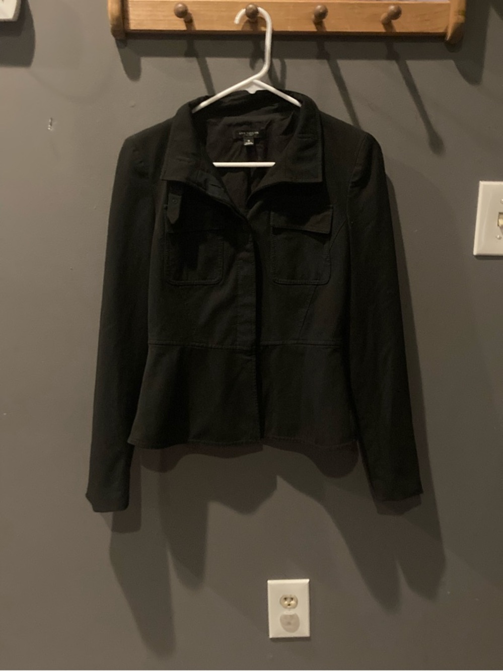 Ann Taylor size 0 black classy utility jacket excellent condition